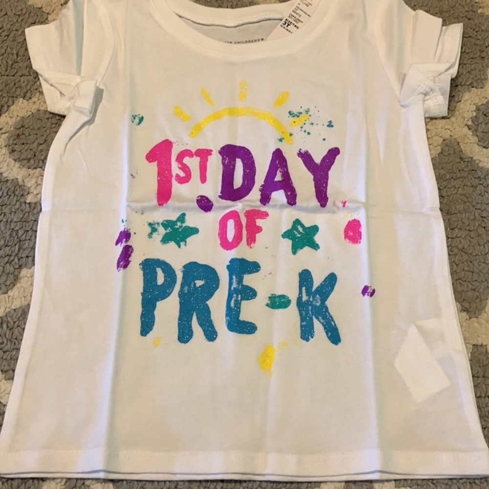 Girls 3t first day of preschool shirt NWT